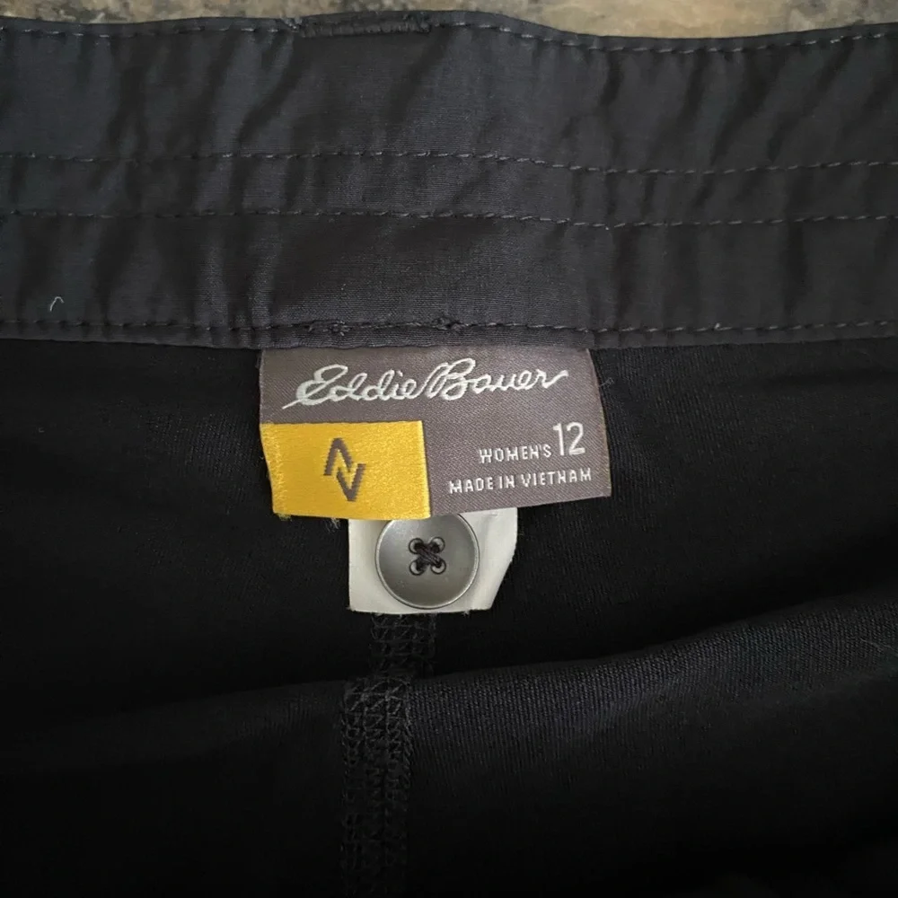 Eddie Bauer Athletic Skirt Sz 12 Black Lined w/ Built-in Bike Shorts - Picture 6 of 10